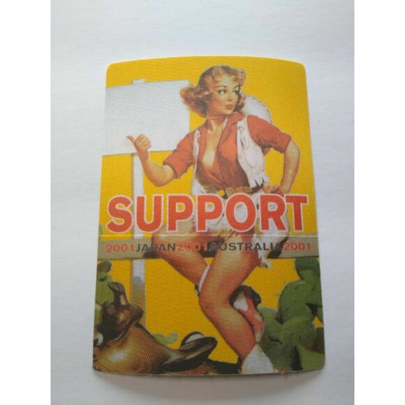 Bob Dylan Backstage Pass Original 2001 World Tour Folk Rock Music Sexy Lady Gold - Picture 6 of 6